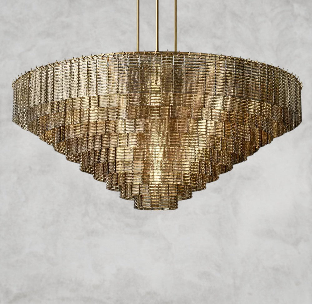 Sirene Smoke Glass Round Chandelier 41", 52", 65"